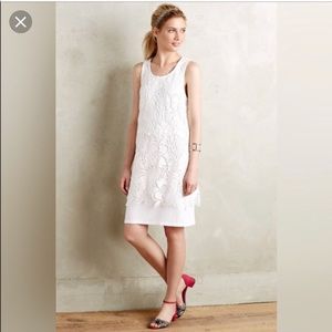 Anthropologie Dolan Off White Lace short Dress XS Sleeveless Graduation